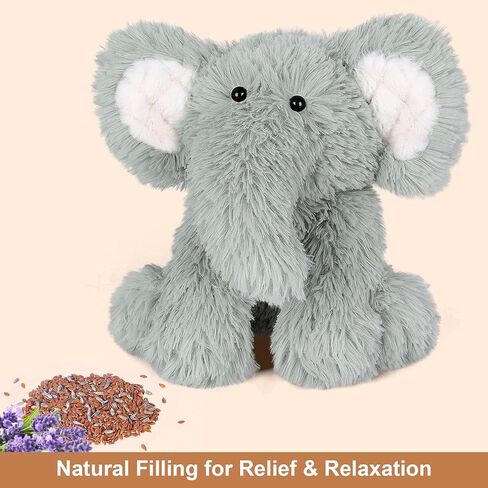 حيوانات الفيل المحشوة القابلة للتسخين والتبريد، وسادة تسخين قابلة للاستخدام في الميكروويف للتشنجات وتخفيف الألم، لعبة الفيل المحشوة للرفيق، لعبة الفيل المحشوة برائحة اللافندر، هدايا الفيل in Kuwait