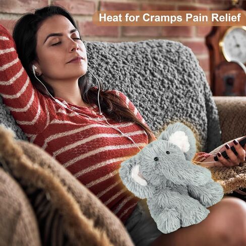 حيوانات الفيل المحشوة القابلة للتسخين والتبريد، وسادة تسخين قابلة للاستخدام في الميكروويف للتشنجات وتخفيف الألم، لعبة الفيل المحشوة للرفيق، لعبة الفيل المحشوة برائحة اللافندر، هدايا الفيل in Kuwait