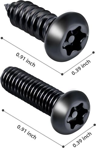 8 Sets License Plate Screw Kit, Stainless Anti Theft License Plate Screws, Anti-Rattle & Rust-Proof License Plate Bolts for Securing License Plates Frames or Covers on Cars, Trucks, SUVs (Black) in Kuwait