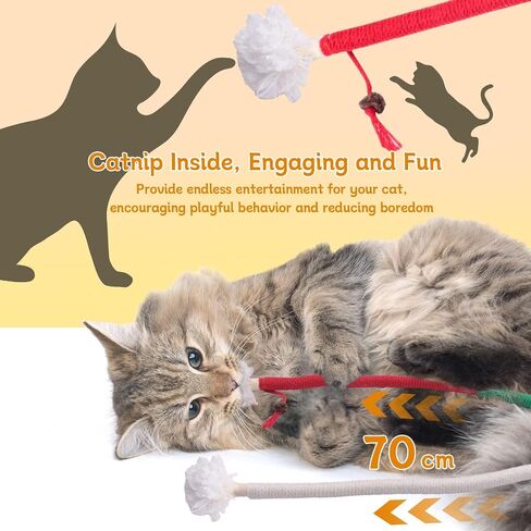 SEVENKA 6 Pack Silvervine Cat Toys, 7.87in/20cm Catnip Cat Chew Toy for Teeth Cleaning, Kitten Toys, Catnip Interactive Cat Toys for Indoor Cats Kittens Kitty Toy in Kuwait