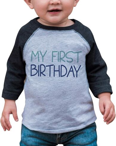 7 ate 9 Apparel Boy's I am One 1st 1 First Birthday Shirt in Saudi Arabia