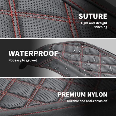 أغطية حماية لحمالة الصدر بغطاء السرج متوافقة مع نماذج Harley Davidson 2014-2023 Touring Road Glide FLTRX Electra Glide FLHT Road King FLHR Street Glide FLHX وTri Glide، خياطة سوداء in Kuwait