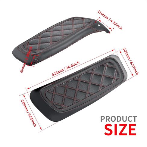 أغطية حماية لحمالة الصدر بغطاء السرج متوافقة مع نماذج Harley Davidson 2014-2023 Touring Road Glide FLTRX Electra Glide FLHT Road King FLHR Street Glide FLHX وTri Glide، خياطة سوداء in Kuwait