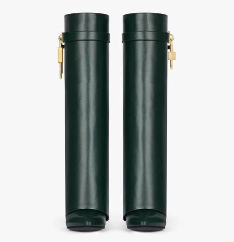 Rhinestones Fold Over Knee High Boots for Women Shark Lock Boots High Shaft Wide Calf Fashion Boots Pull on Party Shoes in Saudi Arabia