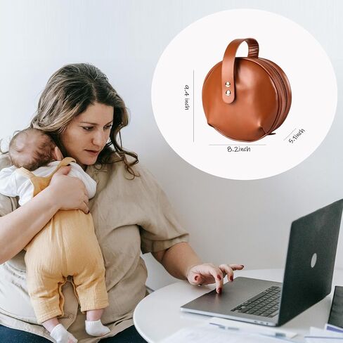 Pumping Bag for Wearable Breast Pump, Mini Breastpump Bag Case for Wireless Pumps, Hands Free Breast Pump Storage Pouch Bag for Working Moms Outdoor (Brown) in Saudi Arabia