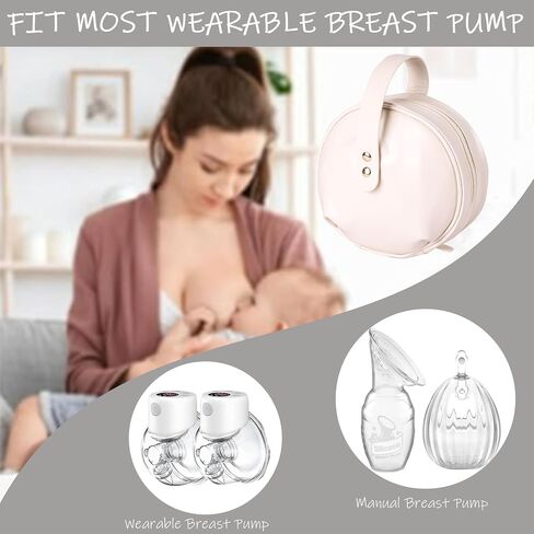 Pumping Bag for Wearable Breast Pump, Mini Breastpump Bag Case for Wireless Pumps, Hands Free Breast Pump Storage Pouch Bag for Working Moms Outdoor (Brown) in Saudi Arabia