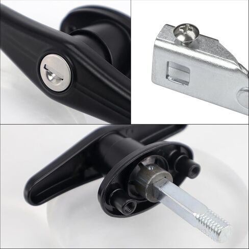 QZATTCAEN Pickup Truck Cap Topper Camper Shell Locking T-Handle -with 2 Keys for Most Brands of Truck caps, Toppers, Camper Tops Black Powder Coated Finish in Kuwait