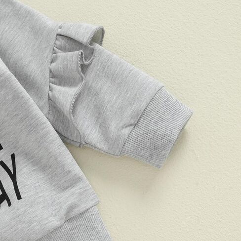 Rtnnsbbfcm Toddler Baby Girl Football Outfit Long Sleeve Letter Sweatshirt Top Football Bell Bottoms Headband 3Pcs Set in Saudi Arabia