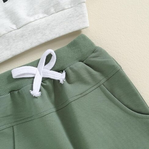 Toddler Baby Boys Tractor Clothes Letter Truck Print Farm Sweatshirt Long Jogger Pants Baby Shower Coming Home Outfit in Saudi Arabia