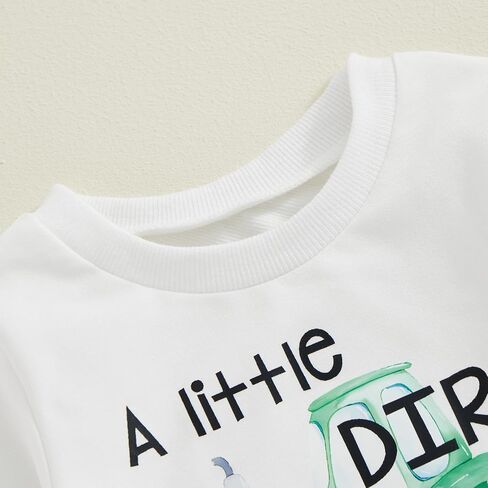 Toddler Baby Boys Tractor Clothes Letter Truck Print Farm Sweatshirt Long Jogger Pants Baby Shower Coming Home Outfit in Saudi Arabia