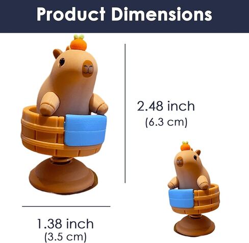 Cute Capybara Car Dashboard Swinging Decorations Rearview Mirror Interior Ornament Funny Capybara Decorate Duck Decor Desktop Decoration Universal Animal Accessories Gift for Owners in Kuwait
