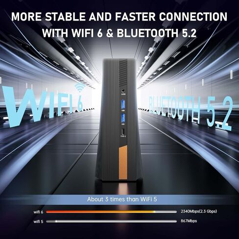 ACEMAGIC Mini PC i7-11800H(8C/16T, up to 4.6 GHz) Windows 11, 16GB DDR4 512G NvMe SSD Mini Computers, Mini Desktop Computer Support 4K UHD Triple Display/WiFi 6/BT5.2 for Business/HTPC Small PC in Saudi Arabia