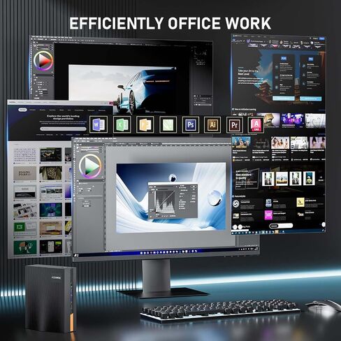 ACEMAGIC Mini PC i7-11800H(8C/16T, up to 4.6 GHz) Windows 11, 16GB DDR4 512G NvMe SSD Mini Computers, Mini Desktop Computer Support 4K UHD Triple Display/WiFi 6/BT5.2 for Business/HTPC Small PC in Saudi Arabia