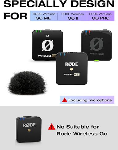 SUNMON Pop Filter for Rode Wireless ME Microphones, Microphone Cover for Rode Microphone Wireless ME, Fluffy Windscreen for Wind and Background Noise Reduction（2PC） in Saudi Arabia