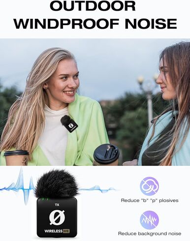 SUNMON Pop Filter for Rode Wireless ME Microphones, Microphone Cover for Rode Microphone Wireless ME, Fluffy Windscreen for Wind and Background Noise Reduction（2PC） in Saudi Arabia