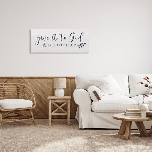 Stupell Industries Give to God and Sleep Motivational Bedtime Phrase, Design by Natalie Carpentieri in Saudi Arabia