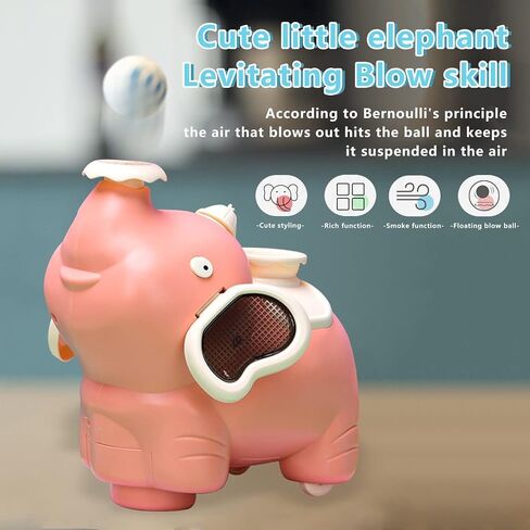 Elephant Blowing Ball Walking Car Toys with Music Light Baby Crawling Toys Tummy Time Interactive Toddler Infant Toy Automatically Avoid Obstacles for Boys Girls (Blue) in Saudi Arabia