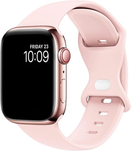 Sport Band Compatible with Apple Watch Bands 38mm 40mm 41mm 42mm 44mm 45mm 49mm,Soft Silicone Strap Compatible for Apple Watch Series 9 Ultra 8 7 6 5 4 3 2 1 SE Men Women 38/40/41MM in Saudi Arabia