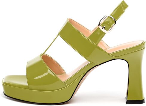 Women's Platform Sandals, Buckle Ankle Strap Open Toe Heeled Sandal, Fashion High Heel Sandals for Wedding Partying Dating in Saudi Arabia