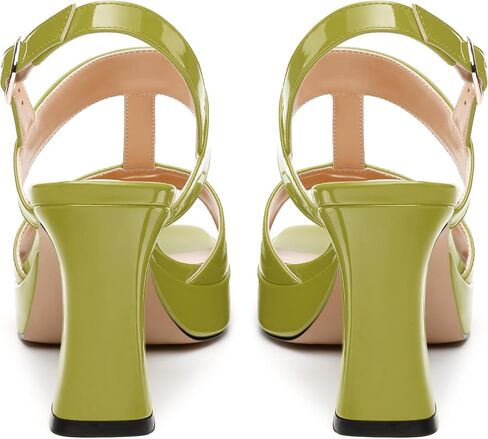 Women's Platform Sandals, Buckle Ankle Strap Open Toe Heeled Sandal, Fashion High Heel Sandals for Wedding Partying Dating in Saudi Arabia