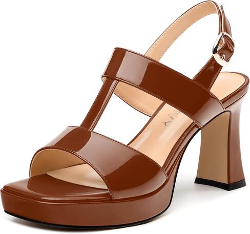 Women's Platform Sandals, Buckle Ankle Strap Open Toe Heeled Sandal, Fashion High Heel Sandals for Wedding Partying Dating in Saudi Arabia