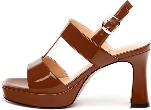 Women's Platform Sandals, Buckle Ankle Strap Open Toe Heeled Sandal, Fashion High Heel Sandals for Wedding Partying Dating in Saudi Arabia