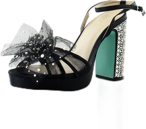 صندل نسائي بكعب لولو من Betsey Johnson، أسود، 7 in Saudi Arabia