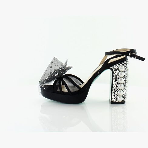 صندل نسائي بكعب لولو من Betsey Johnson، أسود، 7 in Saudi Arabia