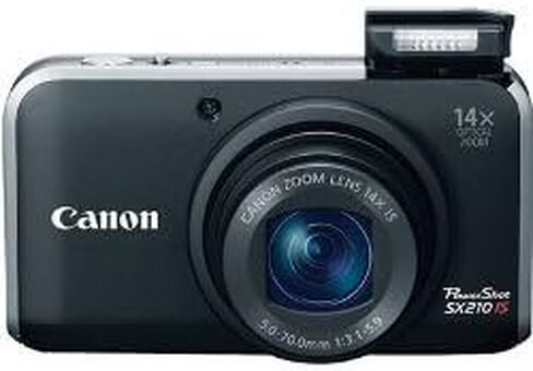 Canon PowerShot SX210IS 14.1 MP Digital Camera with 14x Wide Angle Optical Image Stabilized Zoom and 3.0-Inch LCD (Black) (Renewed) in Saudi Arabia