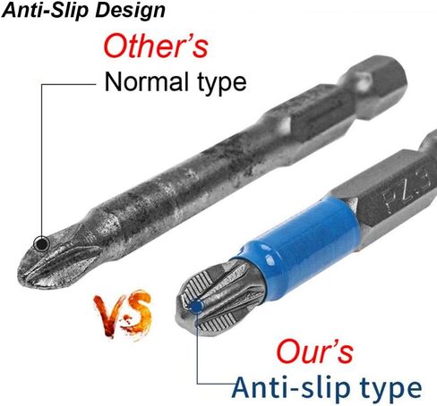 Screwdriver Bits Set Magnetic Impact Power Batch Phillips Pozidriv Cross Pozi Anti Slip 1/4 Hex Electric Drill Driver Tool (Screwdriver Bit 6pcs) in Saudi Arabia