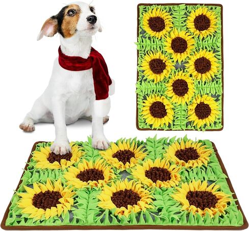 Snuffle Mat for Dogs Large Tulip Sniffing Mat Nosework Forager Pet Feeding Mat Dog Slow Feeder for Training and Treating 1PC (29.52"x19.68") in Saudi Arabia