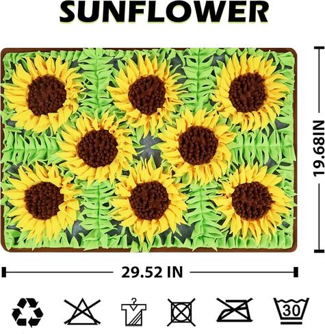 Snuffle Mat for Dogs Large Tulip Sniffing Mat Nosework Forager Pet Feeding Mat Dog Slow Feeder for Training and Treating 1PC (29.52"x19.68") in Saudi Arabia