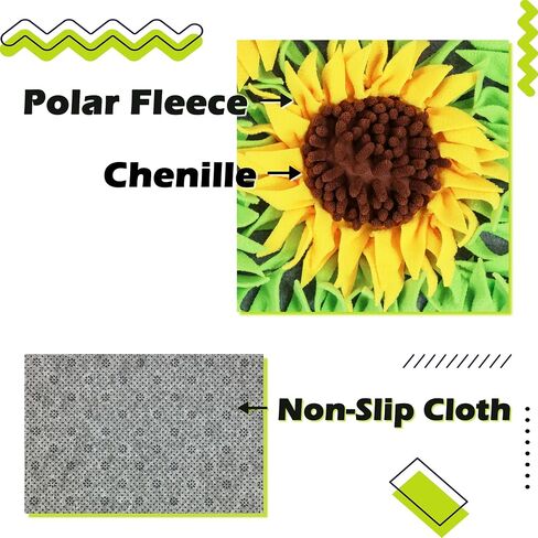 Snuffle Mat for Dogs Large Tulip Sniffing Mat Nosework Forager Pet Feeding Mat Dog Slow Feeder for Training and Treating 1PC (29.52"x19.68") in Saudi Arabia