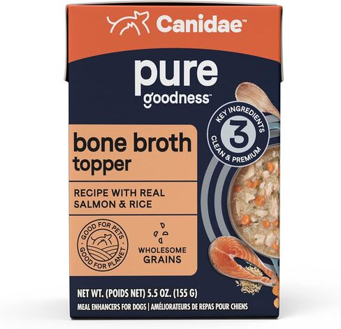 CANIDAE Pure Bone Broth Topper with Real Turkey & Rice Wet Dog Food, 5.5 oz. (Case of 12) in Saudi Arabia