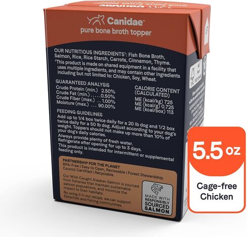CANIDAE Pure Bone Broth Topper with Real Turkey & Rice Wet Dog Food, 5.5 oz. (Case of 12) in Saudi Arabia