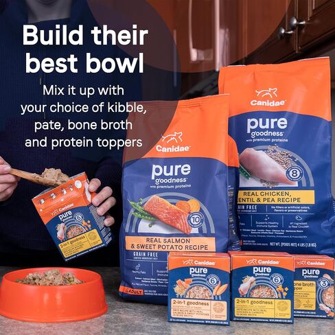 CANIDAE Pure Bone Broth Topper with Real Turkey & Rice Wet Dog Food, 5.5 oz. (Case of 12) in Saudi Arabia