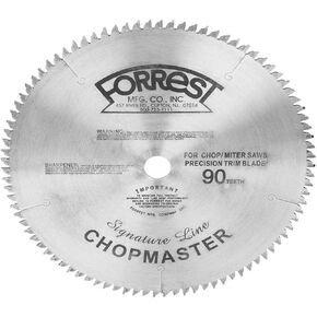 Forrest CM12905115 Chopmaster Signature Line - Diameter (D) = 12-Inch, Teeth (T) = 90, Kerf (K) = 7/64-Inch, Arbor (A) = 1-Inch, Tooth Style = 2 PTS+1 Flat