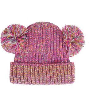 Kids Winter Hat Toddler Knitted Pom Beanies Tie Dye Baby Girls Hat 4-12 Years