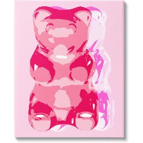 Stupell Industries Modern Gummy Bear Canvas Wall Art Design by Lil' Rue