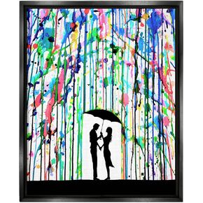 Stupell Industries Vivid Couple Urban Drip Rainfall Floating Framed Wall Art, Design by Marc Allante