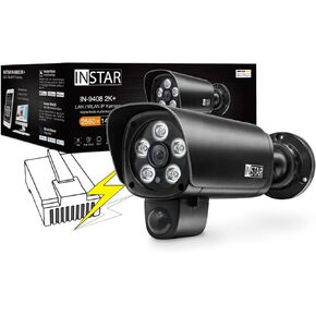 INSTAR IN-9408 2K+ PoE White - LAN/PoE Surveillance Camera with Artificial Intelligence - Weatherproof Outdoor Camera - IEEE 802.3af Power Over Ethernet - HomeKit - PIR - Wide-Angle - RTSP
