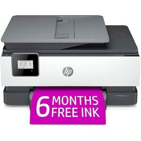 HP طابعة اوفيس جيت 8015e لاسلكية ملونة الكل في واحد مع حبر مجاني لمدة 6 اشهر مع اتش بي بلس (228F5A)
