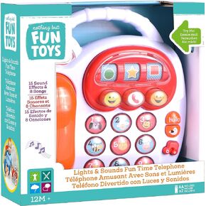 Lights and Sounds Fun Time Telephone Designed for Children Ages 12+ Months, Multicolor