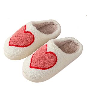 Women's and men's fluffy plush slippers, home slippers, cute warm shoes, indoor and outdoor girls' slippers, memory sponge, retro couple shoes