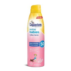 Coppertone Water Babies Sunscreen Lotion SPF 50, Pediatrician Recommended Water Resistant, 8 Fl Oz Bottle (Pack of 12)