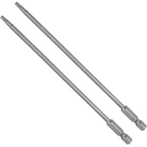 T15 Torx Head Screwdriver Bit, 6" Long 1/4 Inch Hex Shank, Magnetic Security Tamper Proof Star Drill Driver - (Applications: for Repair), 2-Pieces