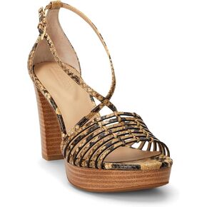 Lauren Ralph Lauren Women's Shelby Faux-Snakeskin Platform Sandal Heeled