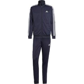 adidas Men's Size Basic 3-Stripes Tricot Track Suit, Ink/White, Small Tall