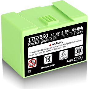 4500mAh 14.4V ABL-D1 Battery Replacement for iRobot Roomba e e5 e6 and i i3 i4 i6 i7 i7+ i8+ e and i Series iRobot Vacuums Battery ABL-D1 4INR19/65 4624864