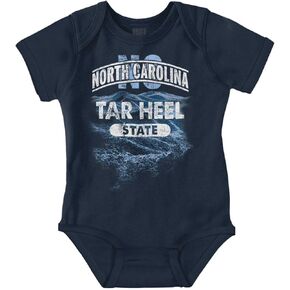 Brisco Brands North Carolina Tar Heel State Tourism Baby Romper Boys or Girls